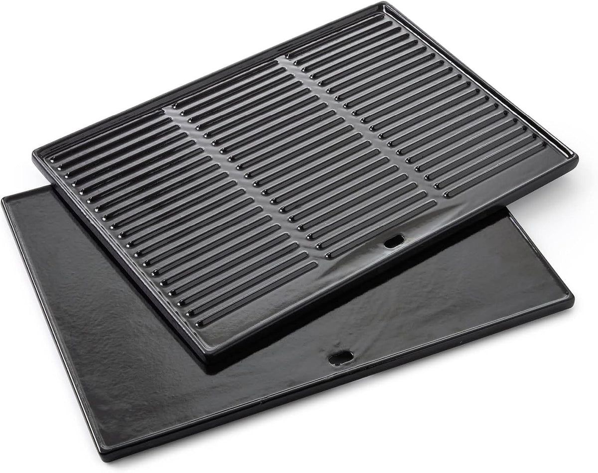 table de cuisson Barbecook – 43x35 cm | Noir, plaque de cuisson barbecue universelle en fonte émaillée – accessoire plancha